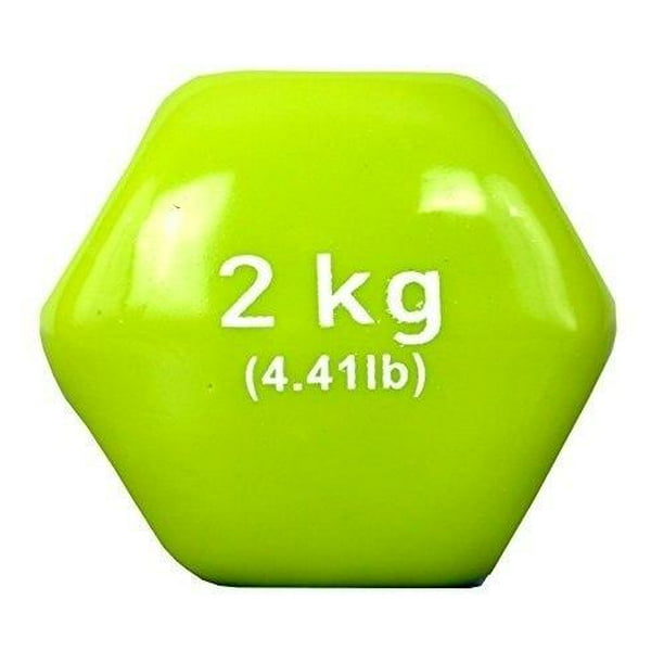 TECNOCLASS PAR DE MANCUERNAS CUBIERTA VINILICA 4 KILOS (8 KG PAR) VERDE