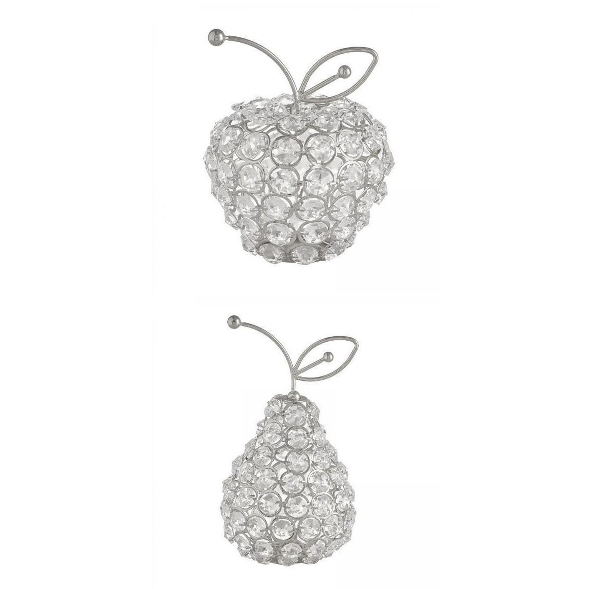 2x Adornos de de de Imitación de Cristal de Metal Coleccionables de  Decoración de Escritorio Hechos con de Cristal Bri Soledad figura de fruta  de cristal