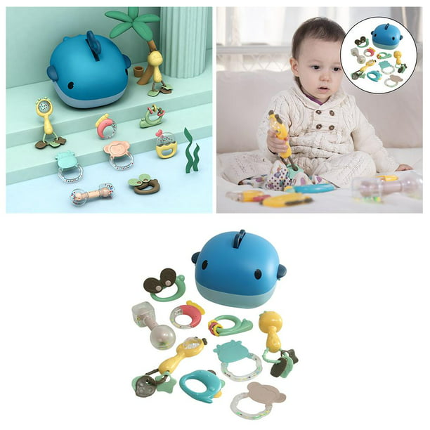Juguetes para bebés de 0 a 6 meses, juguetes para bebés de 0 a 3 meses,  sonajeros para bebés, juego de juguetes con caja de almacenamiento,  sonajeros