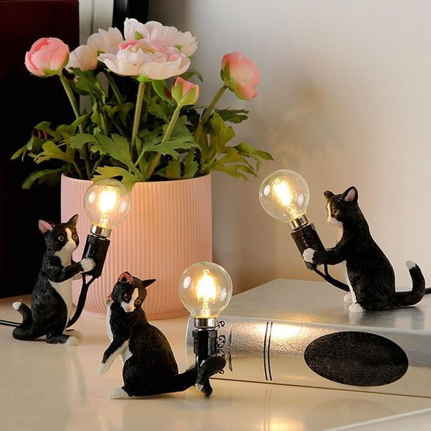 Lámpara de mesa de pared para , accesorio para dormitorio, sala de estar,  escritorio de lectura, luz nocturna, candelabros de baño para gatos,  iluminación Blanco 110x60x100mm Salvador Lámpara de pared con forma