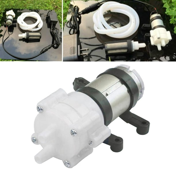 Bomba de agua de diafragma 12V Mini bomba de agua eléctrica 1.5-2L/min  Bomba de diafragma de presión de agua para máquina de té Tanque de peces