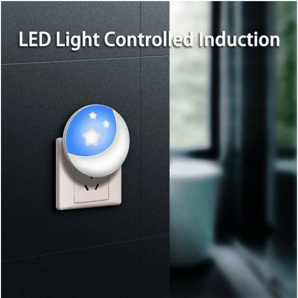 Comprar Luz LED nocturna enchufable de 2 colores para bebé, luz de