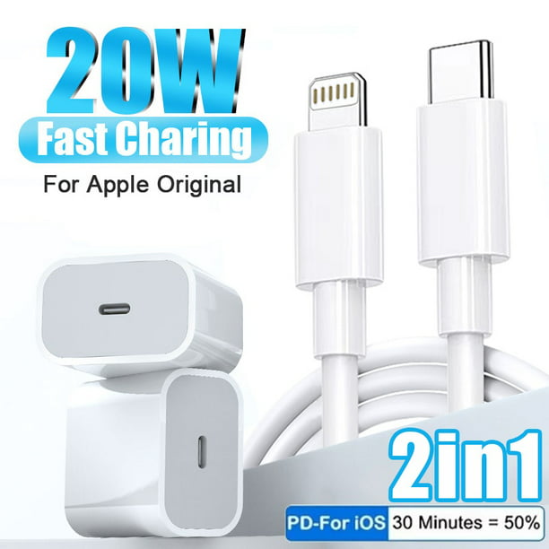 Cargador iPhone Carga Rapida USB C 20W con Cable 2M [Apple MFi  Certificado], Adaptador Cargador Rapido iPhone para iPhone 14 Pro  Max/13/12/11/XS/XR : : Electrónica