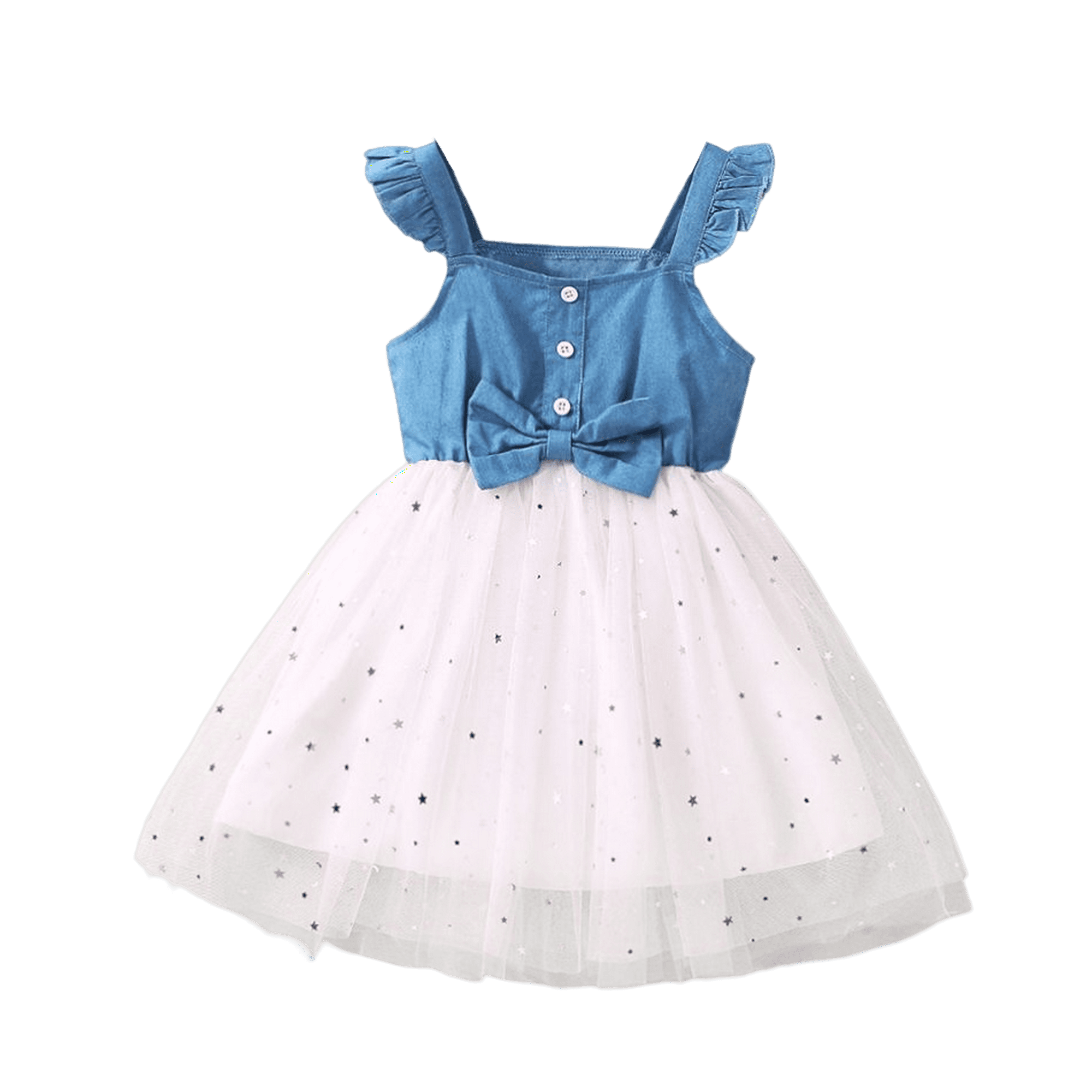 Vestidos de niña pequeña Vestido de mezclilla de manga larga para niñas Ropa  Tutu Vestido de fiesta Vestido de fiesta Primavera Otoño Ropa de bebé  Vestidos12-18M (Etiqueta 80) Gao Jinjia LED