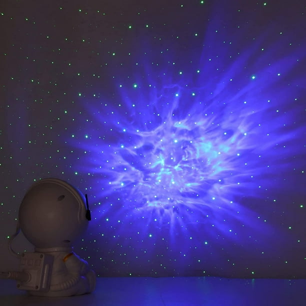 Proyector de luz nocturna de estrella LED, lámpara de proyector de estrella  con forma de astronauta RGB, luz de proyección, decoración de habitación  para niños, estética JAMW Sencillez