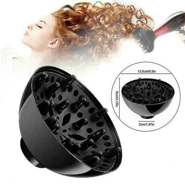 Difusor de soplador de pelo, accesorio universal para secador de pelo,  cabello rizado u ondulado adaptable para secadores de pelo de peluquería