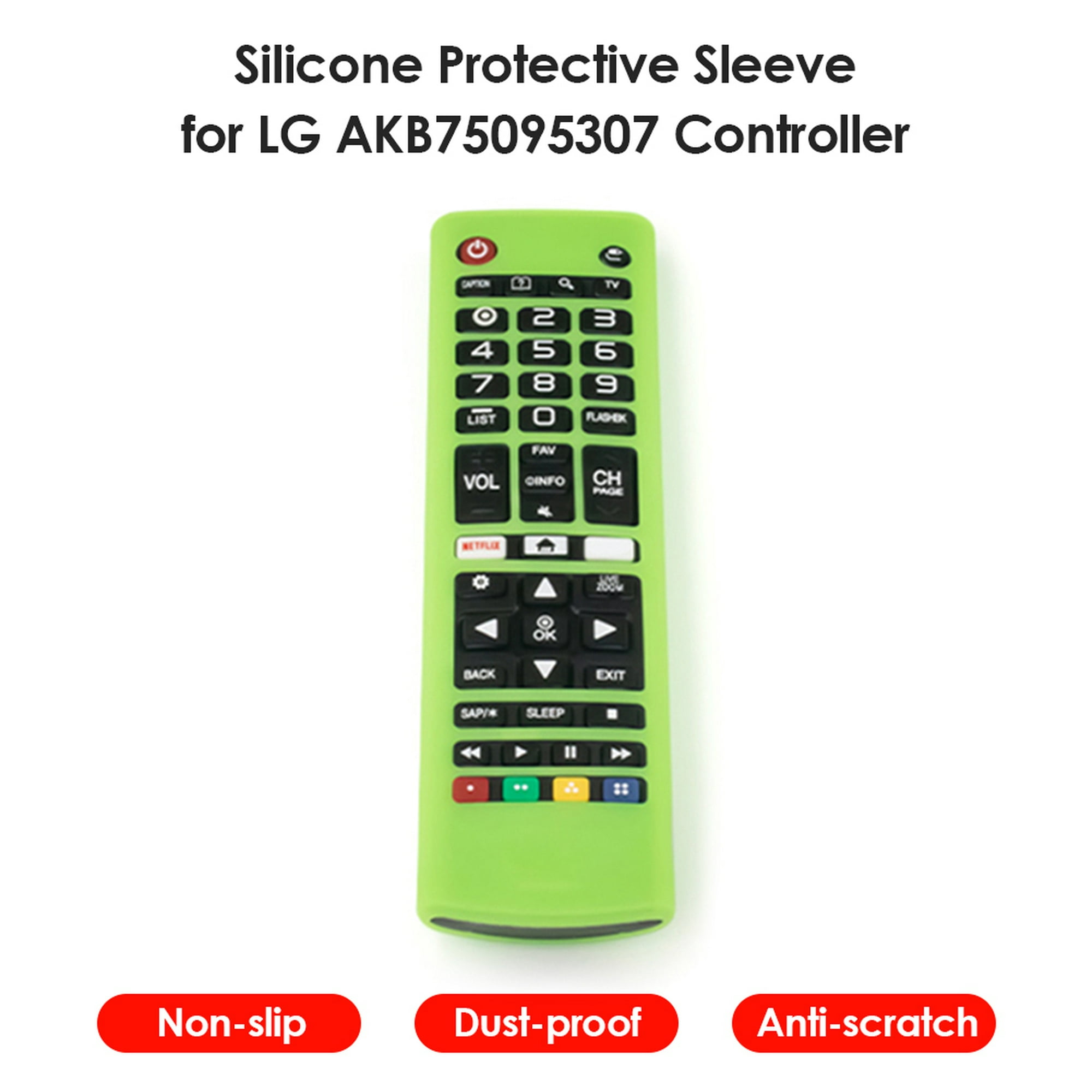 Funda protectora de silicona para mando a distancia para LG TV AKB75095307  (negro)