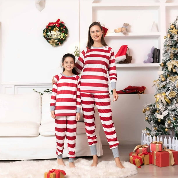 Navidad Familiar Pijama Mujer Invierno Conjunto A Juego, Lindo Top