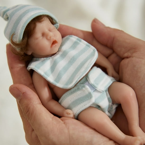 Mini Muñecas Reborn De 6 Pulgadas, Muñeca De Silicona Suave, Bebés Reborn  En Miniatura Con Ropa, Muñecas Realistas Guardurnaity HA039127-00