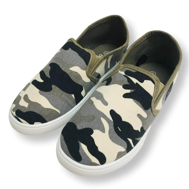 Zapatillas sin cordones camuflaje para niños pequeños de lona para niños Fam Together Zapatillas | Walmart en línea