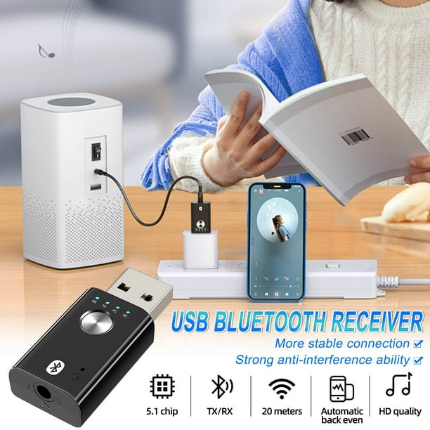 Mini Coche Usb Rca Adaptador Bluetooth Estéreo Inalámbrico