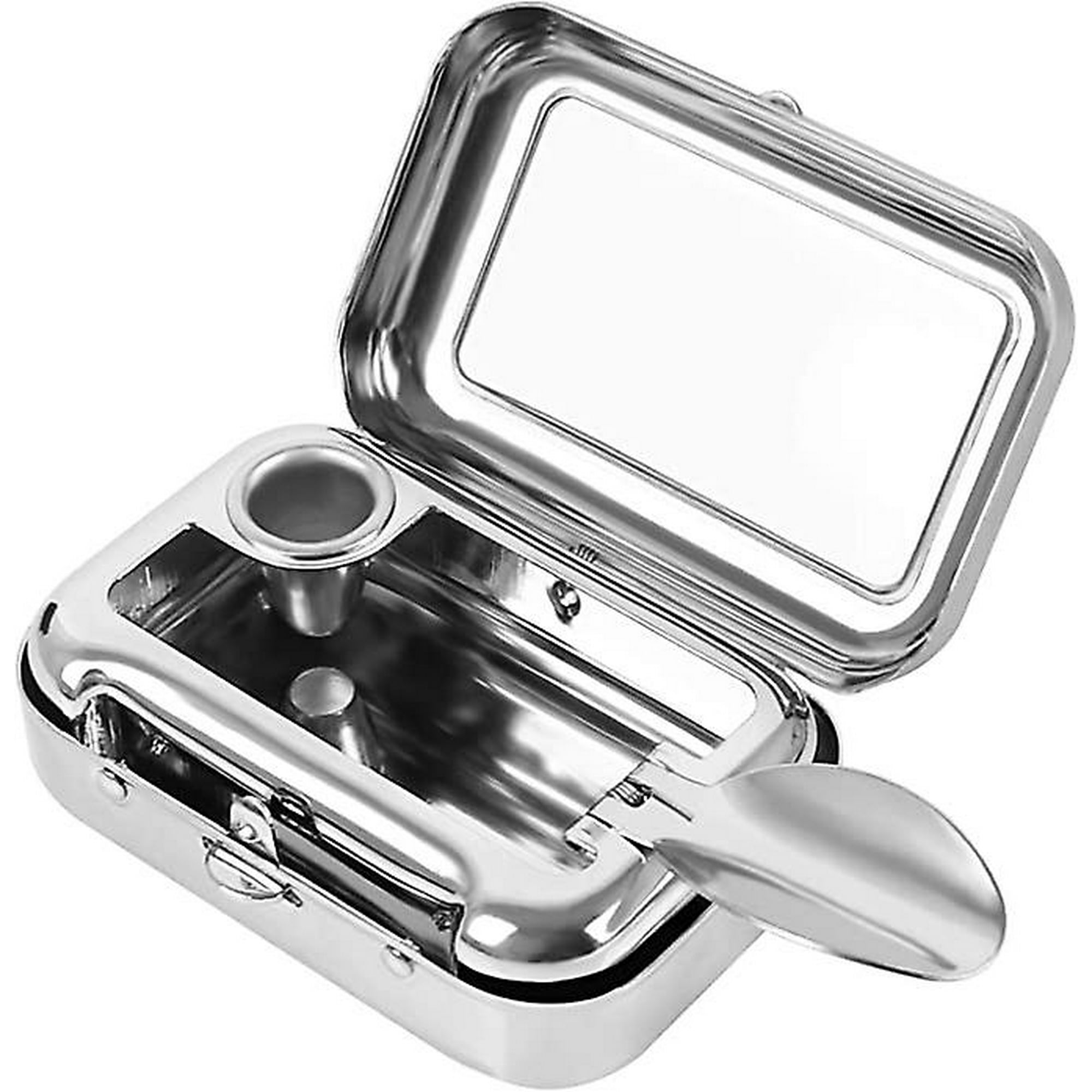Cenicero portátil de bolsillo con tapa, mini cenicero de aleación de  aluminio para cigarrillos con mosquetón para llaves, para viajes,  campamento, al