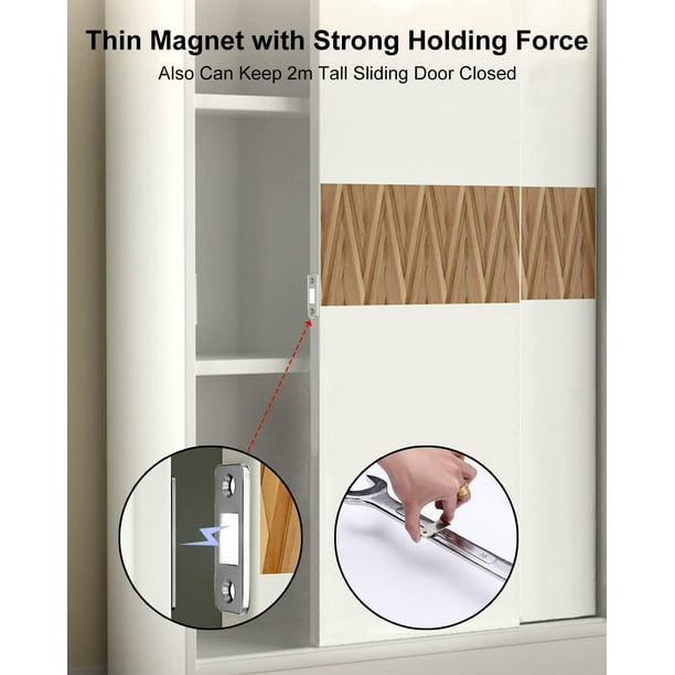 Paquete de 4 cierres magnéticos para armarios, imanes para puertas