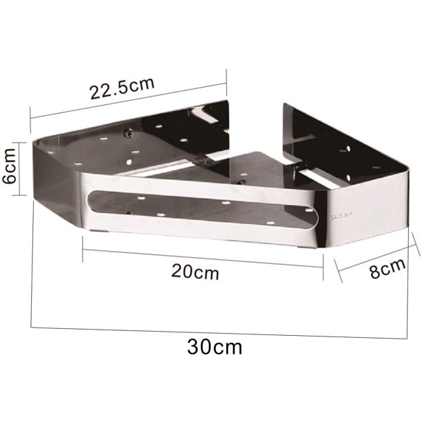 Estante de baño de esquina, ducha, acero inoxidable 304