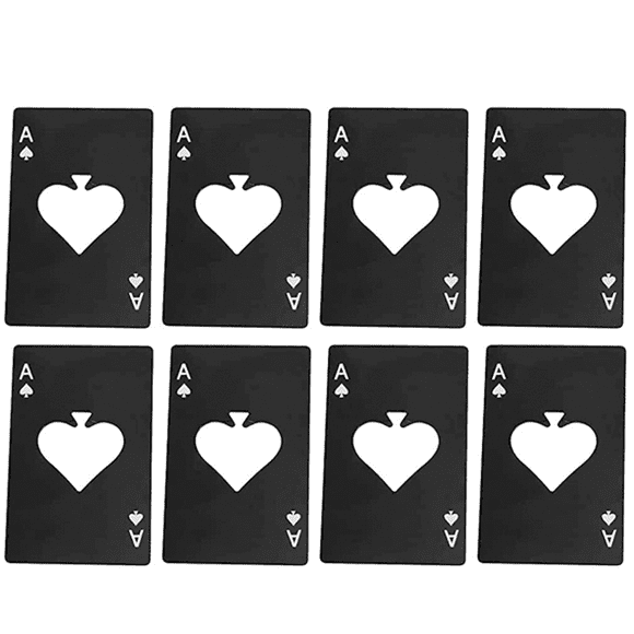 abridor de tarjetas de crédito ace of spades de 8 piezas  negro adepaton cpbdelyy11592