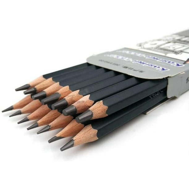 Faber-Castell Juego de lápices de dibujo de grafito, 6 lápices de grafito  (2H, HB, B, 2B, 4B, 6B), lápices de dibujo y suministros de bocetos