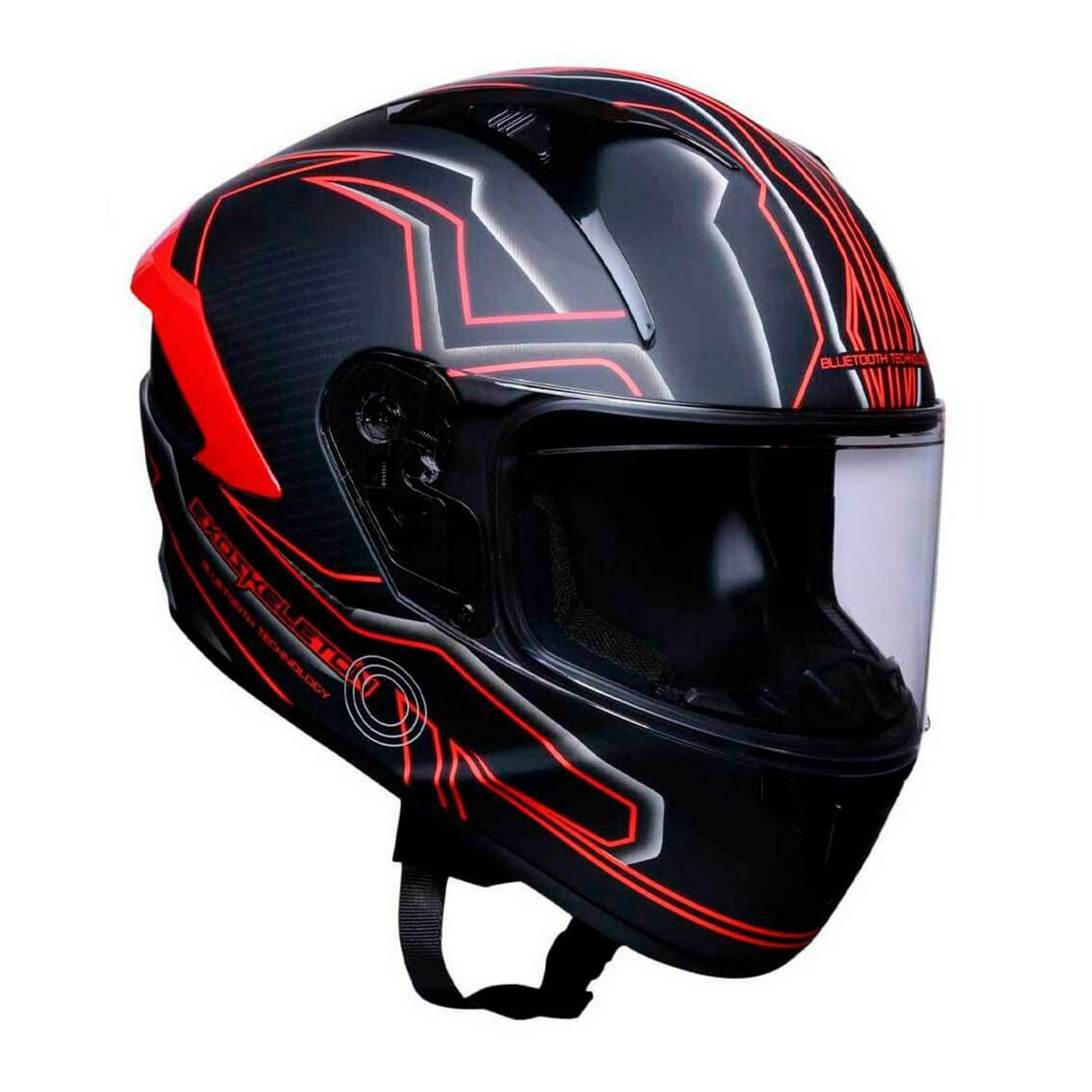 Casco para Motociclista Exoskeleton Grande con Bluetooth Negro