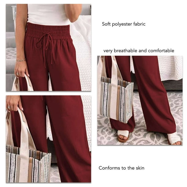 Pantalones de Pierna Ancha Para Mujer, Informales, Sólidos