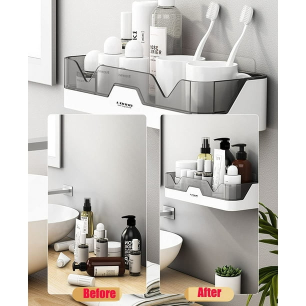 Ducha, estante de ducha sin taladro, organizador de ducha montado en la  pared, cestas de almacenamiento para baño/cocina Ormromra ZYY-0930