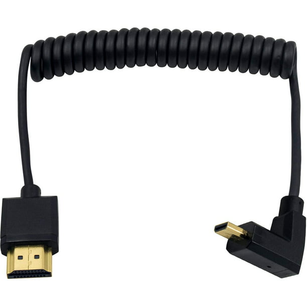 PNGKNYOCN Cable corto HDMI 2.1 de 8 K, ángulo recto de 90 grados, 1 pie/0.3  M, ultra alta velocidad, 48 Gbps HDMI macho a macho, compatible con 8K @60