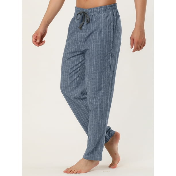 Nutria Pantalon Pijama Hombre Franela, Invierno 100% Algodón a Cuadros  Pyjama Pant Largos Cálidos para Dormir con Bolsillos U06: : Moda