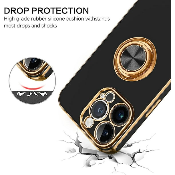 Carcasa protección militar con soporte y anilla para coche para iPhone 14  Pro