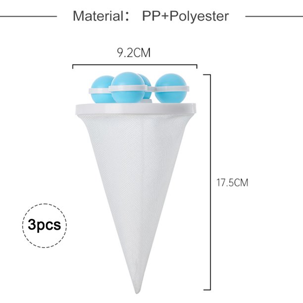  Bolsa de filtro de cabello para lavadora, recogedor de pelusas,  removedor de pelo de mascotas para lavandería, paquete de 4 : Salud y Hogar