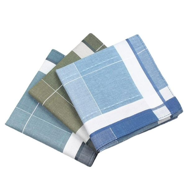 3 pañuelos cuadrados de de 43 cm, pañuelos de regalo , pañuelos de tela rústica para hombre Sunnimix | Bodega Aurrera en