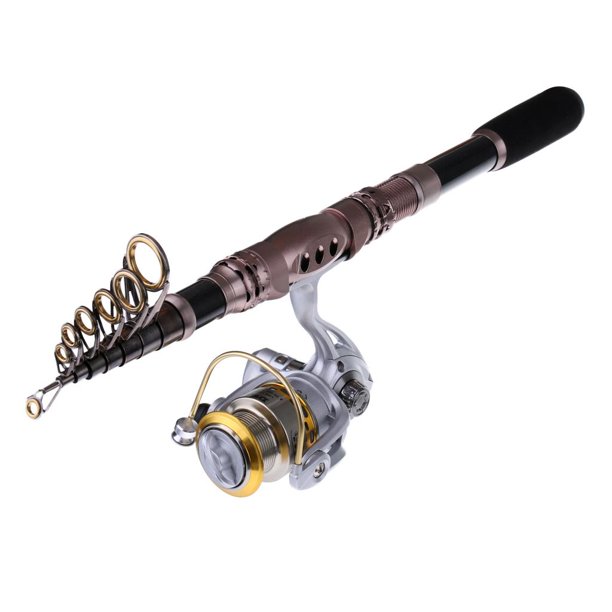 Cana De Pescar Y Carrete Para Agua Dulce, Telescopic Fishing Rod