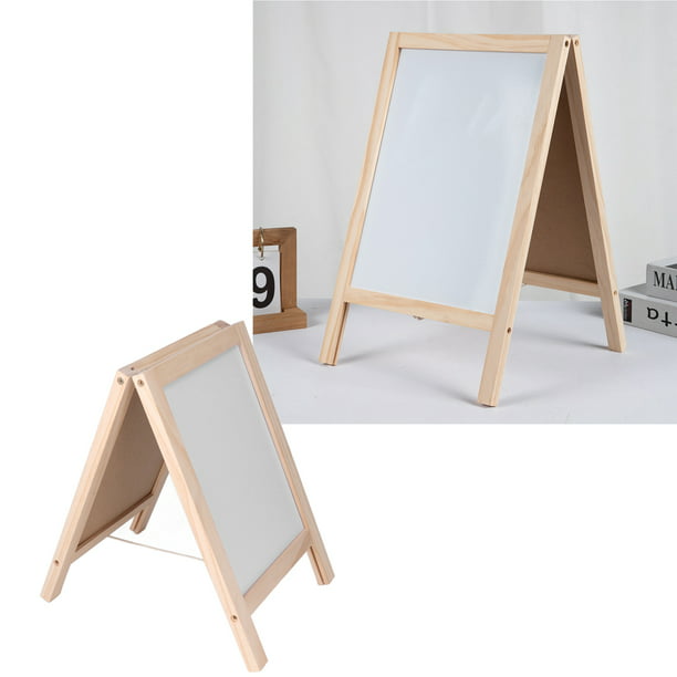  Caballete de pizarra de madera reversible, rectangular, 10  pulgadas : Arte y Manualidades