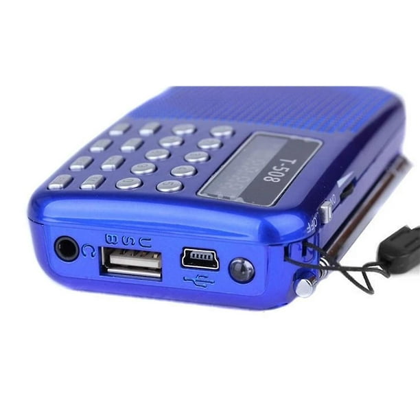 fosa Radio FM portátil y altavoz Bluetooth 5.0 2 en 1, mini altavoz  portátil digital de música MP3/4 player/TF USB disco altavoz FM Radio para