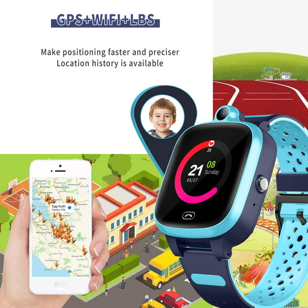 Lt21 4g reloj inteligente niños gps wifi videollamada sos ip67 impermeable reloj  inteligente para niños