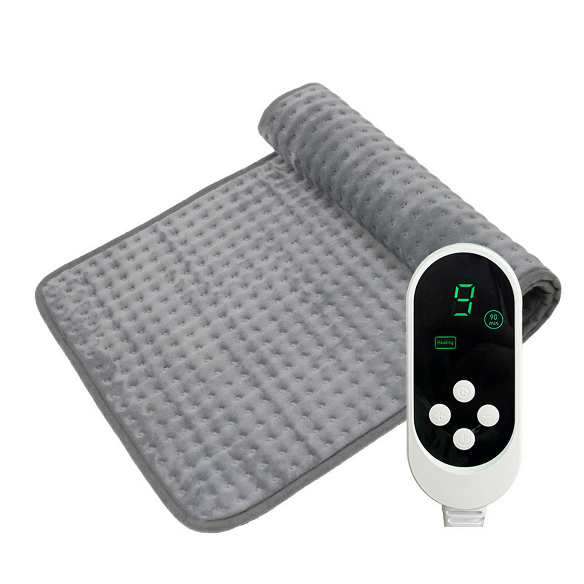  JKMAX Almohadilla térmica para aliviar el dolor de espalda con  apagado automático, 10 ajustes de calor, almohadillas grises para calambres  controlador LED, terapia húmeda y seca, cuello, hombro, lavable a máquina