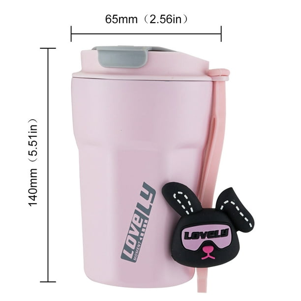 Termo de café de 1 litro para viajes, con diseño de mariposas voladoras  color rosa y verde, para bebidas calientes y frías, botellas de agua  caliente