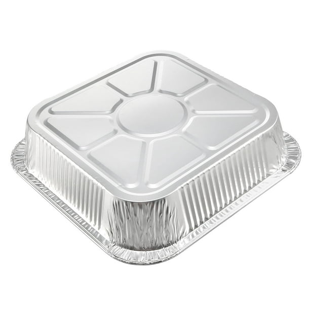  uxcell Sartén redonda de papel de aluminio de 4.8 pulgadas con  tapa transparente, bandejas desechables de 8.8 onzas para cocina, asar,  hornear, cocinar, 4 unidades : Hogar y Cocina