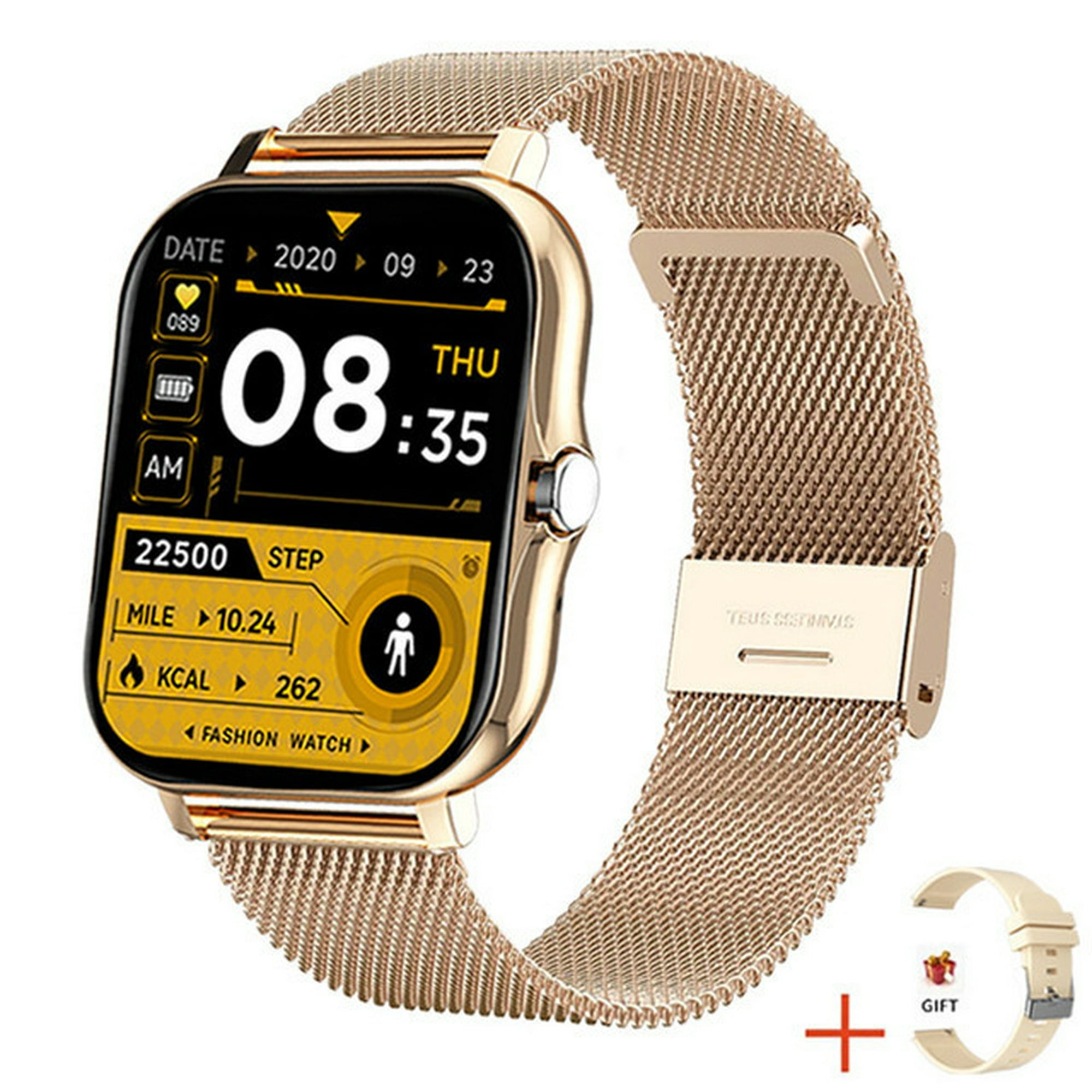 Reloj Smartwatch hombre dorado