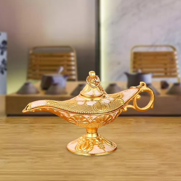 Lámpara Aladdin, regalo de luz de genio mágico con exquisito patrón de  grabado vintage, lámpara de deseos decoración para el hogar, oficina, boda