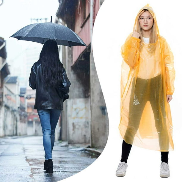 Poncho impermeable para lluvia al aire libre para senderismo y lluvia para  adultos para mujeres y ho Likrtyny