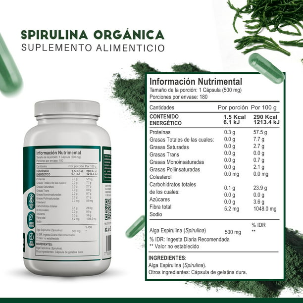 Espirulina Vegana Bio, 100 comprimidos no recubiertos - 3 Chenes  Laboratoires - VitalAbo