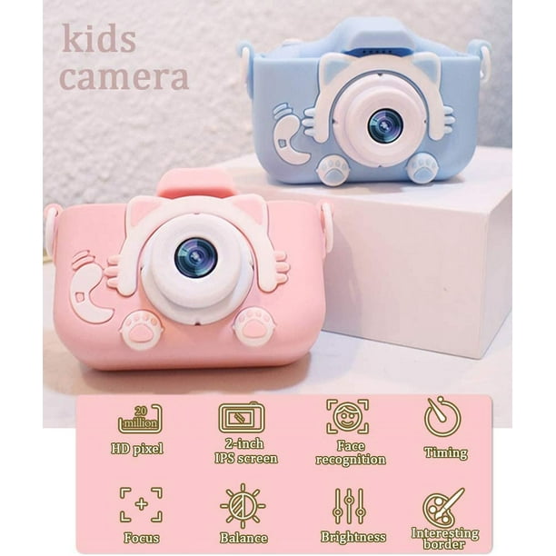  Cámara para niños y niñas, cámara selfie mejorada para niños,  regalos de cumpleaños para niñas de 3 a 9 años, cámaras de video digitales  HD para niños pequeños, juguete portátil para