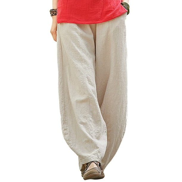 Pantalones Pantalones sueltos de mujer con bolsillos grandes