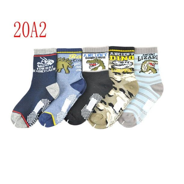 Calcetines antideslizantes de algodón para bebé niña, calcetines  antideslizantes con empuñaduras, 4 pares