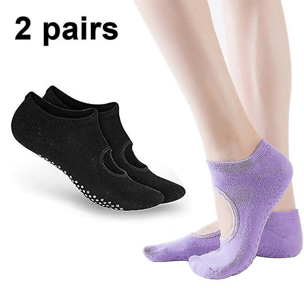 4 pares de calcetines de yoga para mujer, calcetines de pilates