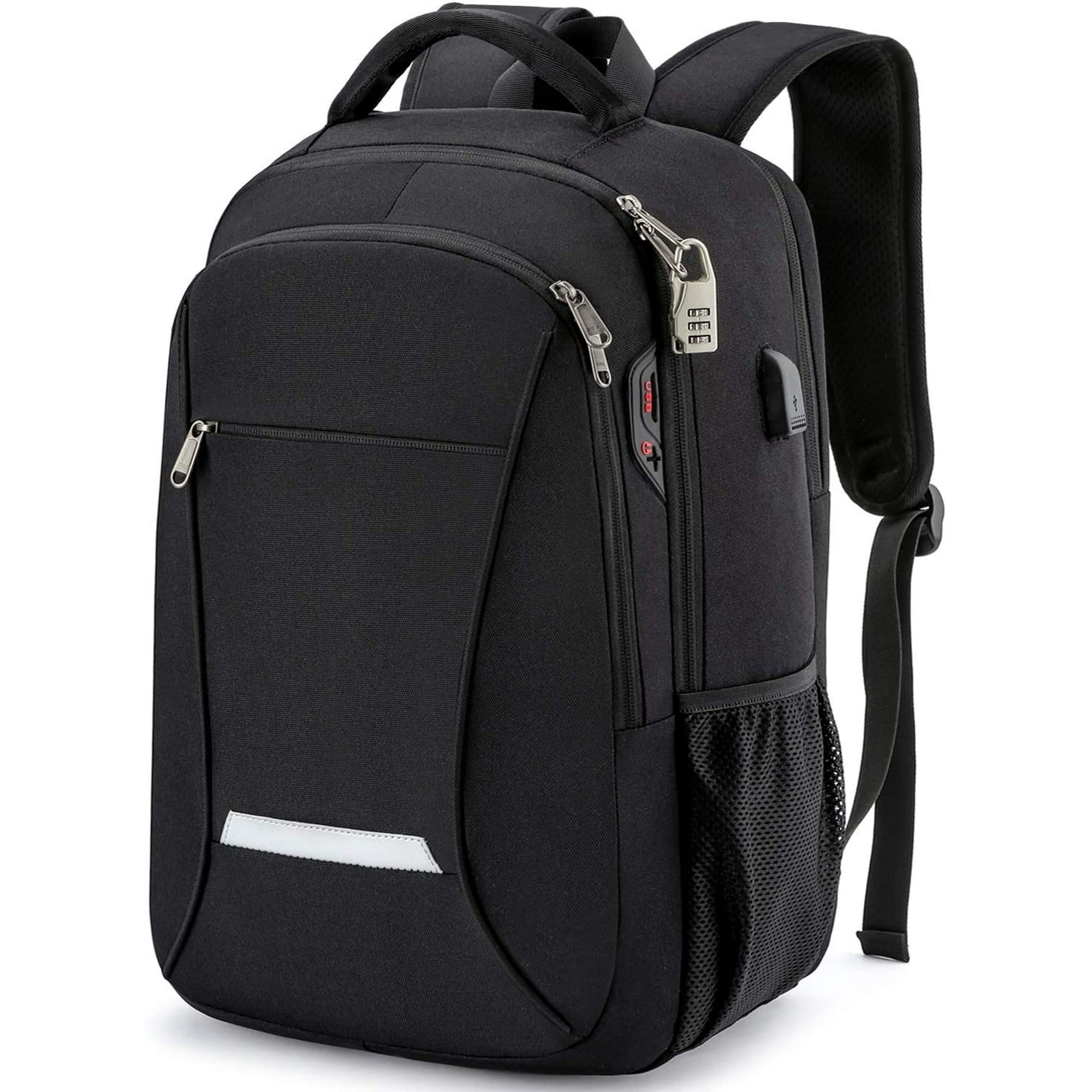 Matein Mochila de viaje para laptop, bolsa acolchada de 15.6 pulgadas  resistente al agua con puerto de carga USB para trabajo de negocios,  duradera