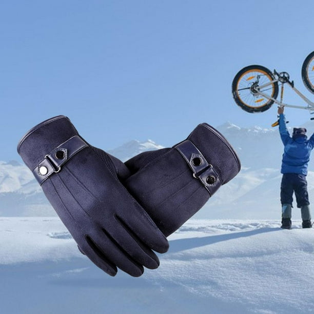 Comprar Guantes de ciclismo a prueba de viento, guantes térmicos cálidos  para ciclismo con pantalla táctil, guantes para bicicleta de invierno y  otoño