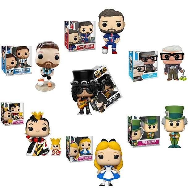 Funko Messi Guns and Roses Up Carl Alice In Wonderland Despicable Me  Minions Red Queen Crazy Hat dec BANYUO