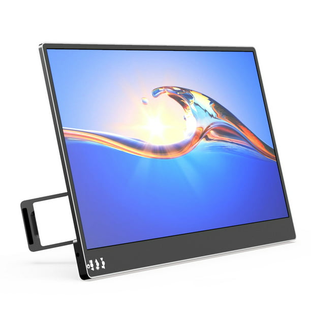 Monitor portátil de 13,3 pulgadas, pantalla IPS, resolución de 3840*2160  con soporte plegable Abanopi Negro/Enchufe de EE. UU.