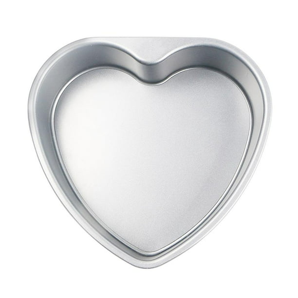 de aluminio en corazón para pasteles, recipiente antiadherente para hornear  para horno - 8 pulgadas Sunnimix moldes para pasteles en forma de corazón