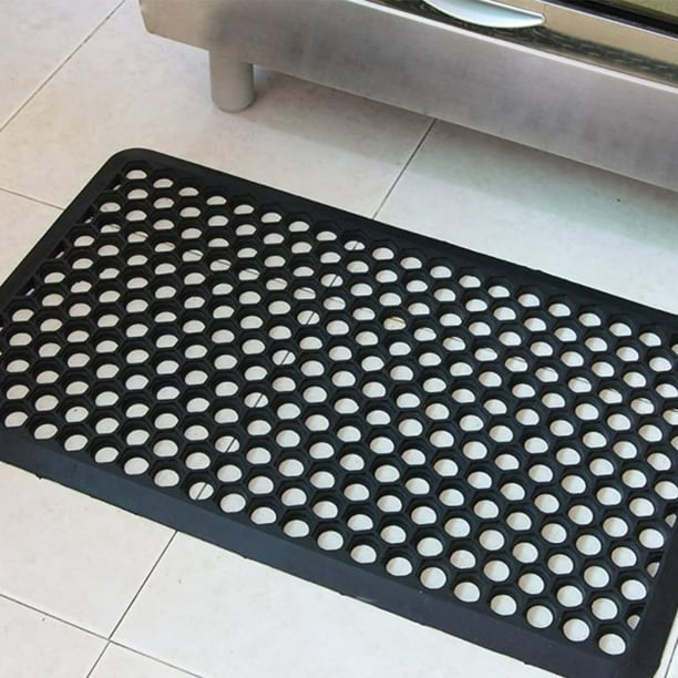 WISELIFE Tapete de cocina acolchado antifatiga, 17.3 x 59 pulgadas,  impermeable, antideslizante, tapete ergonómico de PVC cómodo para cocina,  hogar