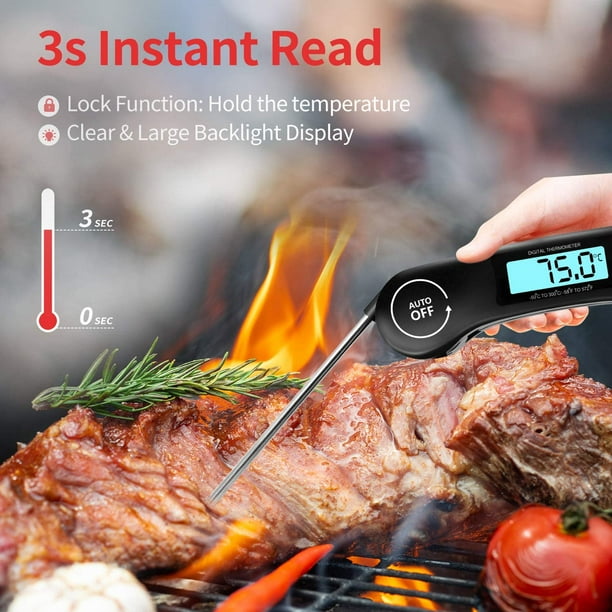 Termómetro de carne para cocinar a la parrilla barbacoa comprueba la  temperatura de los alimentos Termómetro de cocina con pantalla digital